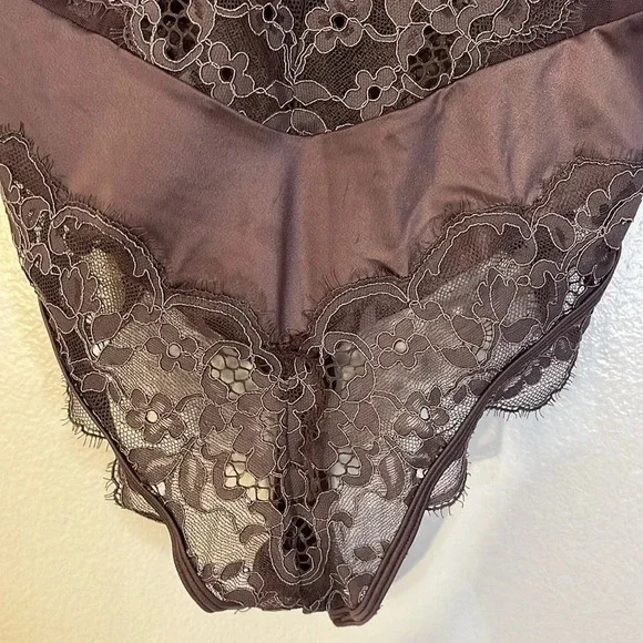 Noir | Genevieve Bodysuit Ephemera Lace Thong Padded Womens size 36D Hunkemoller - Picture 5 of 11